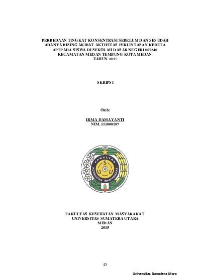 Perbedaan Tingkat Konsentrasi Sebelum Dan Sesudah Adanya Bising Akibat