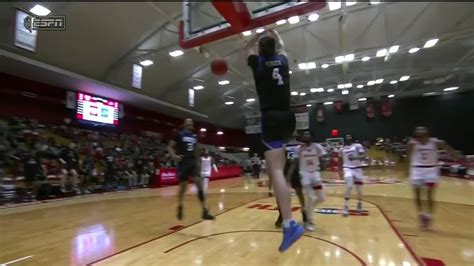 Drew Pember Rocks The Rim With Powerful Dunk Espn Video