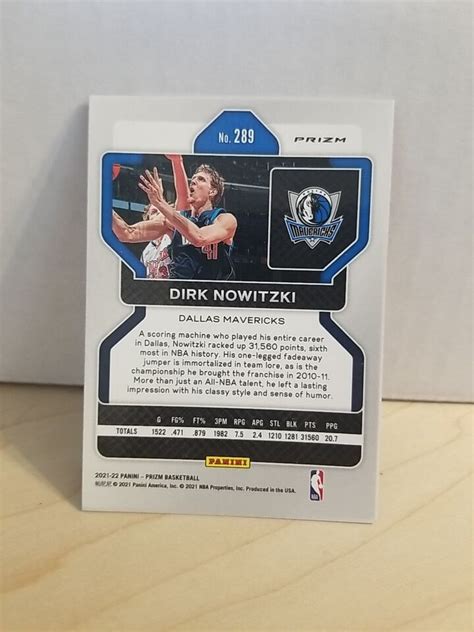 2021 Dirk Nowitzki Prizm Red White Blue SP 289 EBay