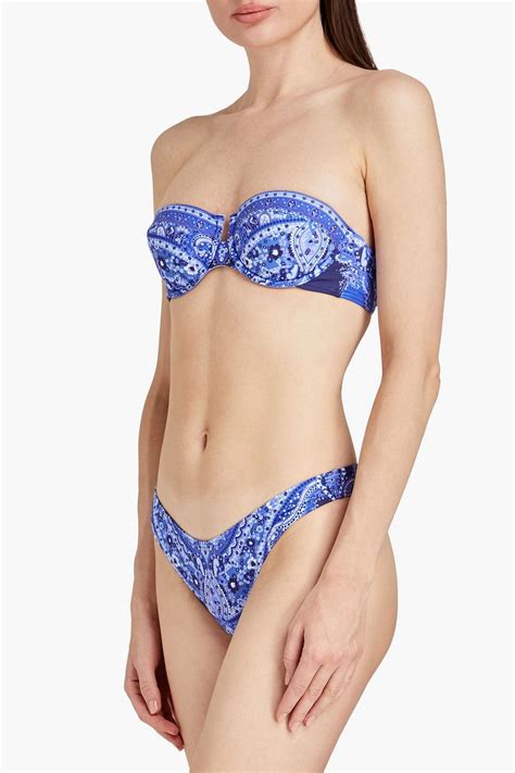 ZIMMERMANN Separates Sculpt Paisley Print Bandeau Bikini Top THE OUTNET