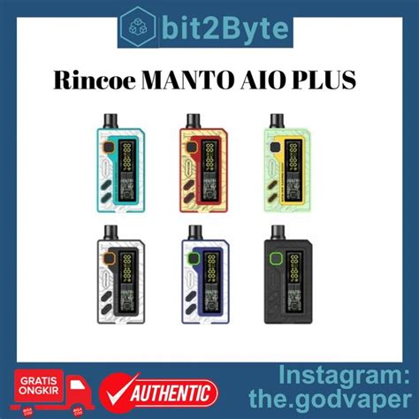 Jual RINCOE Manto Aio Plus 80W Pod Kit Authentic Di Lapak Hendra