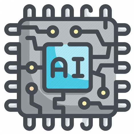 Chip Electronics Embedded Ai Cpu Icon Download On Iconfinder