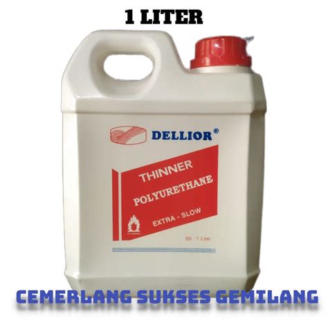 Jual Tiner Delior 1 Liter Thiner Extra Slow Pelarut Cat Dan Pernis Atau