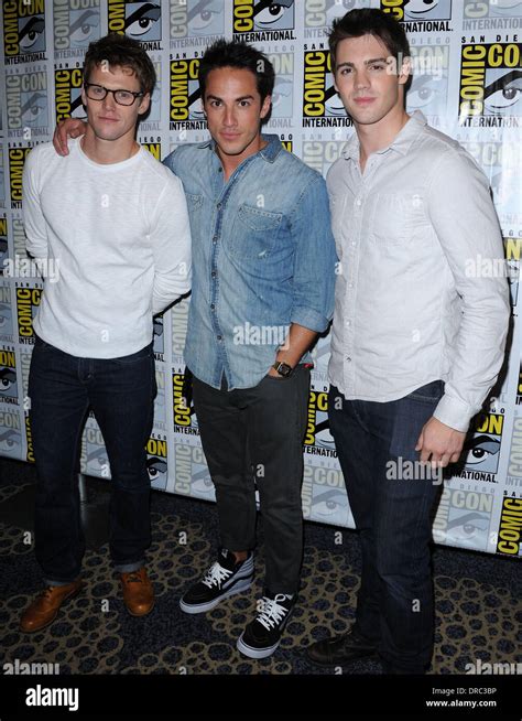 Zach Roerig Michael Trevino Steven R Mcqueen Vampire Diaries Photocall During Comic Con