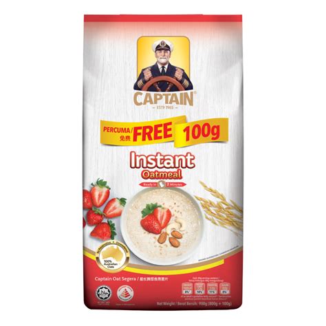 Captain Oats Instant Oatmeal 800g Free 100g