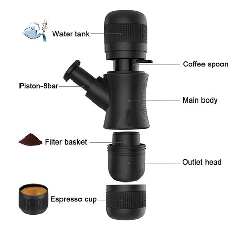 LIXILANG Portable And Compact Handheld Pressure Espresso Machine For