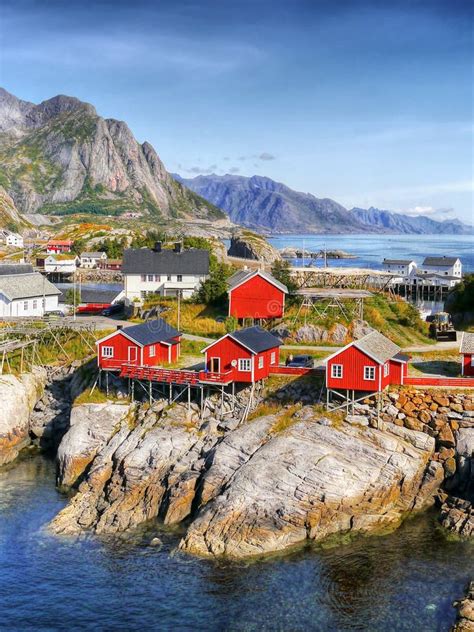 Lofoten Islands Fishing Village, Norway Stock Photo - Image of landscape, high: 158656530