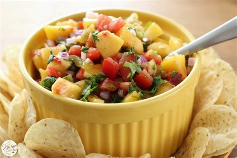 Homemade Peach Salsa A Kitchen Addiction