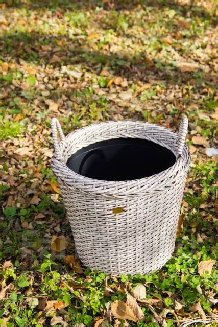 Кашпо для улицы/дома ротанг с ручками, 50л. Цена: 4 500₽ во Владивостоке