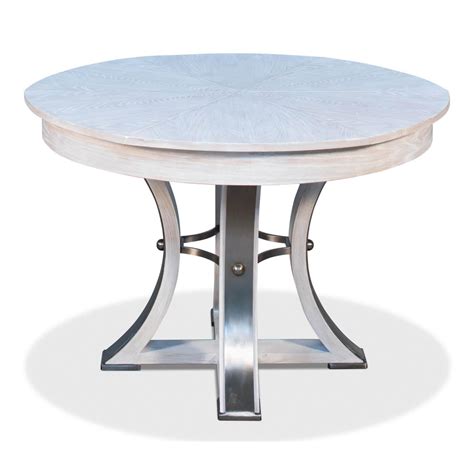 Industrial Style Round Extension Dining Table For Sale at 1stDibs ...