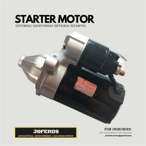 Starter Motor Hyundai I10 Hyundai Getz Kia Picanto Starter Reconditioned Shopee Philippines