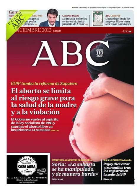 La Portada De Abc Del S Bado De Diciembre Abc First Day Of Summer