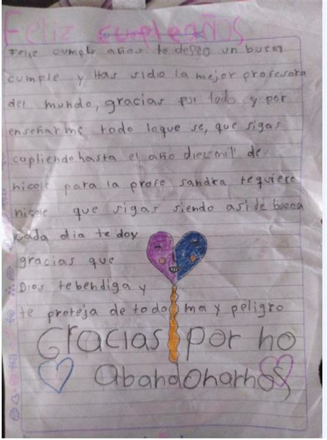 Una Carta Para Mi Maestra Roottrend