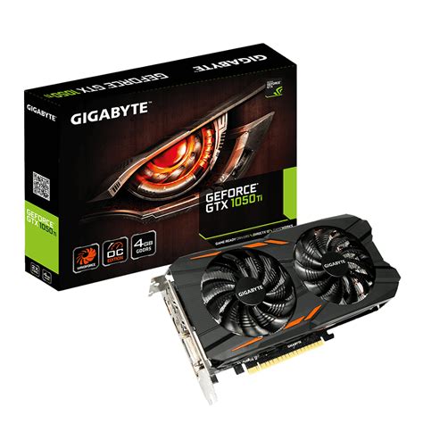 Vga การ์ดแสดงผล Gigabyte Geforce Gtx 1050 Ti Windforce Oc 4g Gv N105twf2oc 4gd