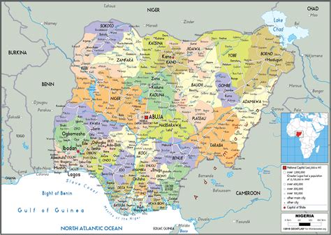 Nigeria Map Political Worldometer