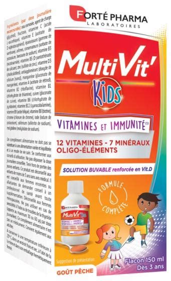 MultiVit Kids Sirop vitamines et immunité Forté Pharma complément