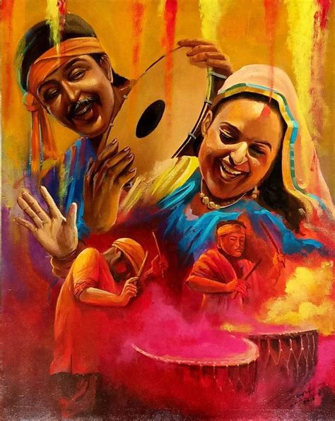 Ranga Rang Painting Modern Art Paintings Abstract Holi Painting