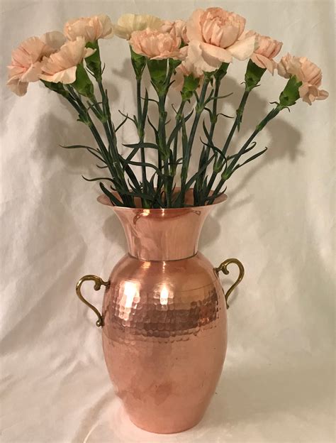 Copper Flower Vase Etsy