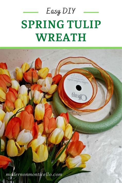 How To Brighten Your Home With This Gorgeous Spring Tulip Wreath Hometalk