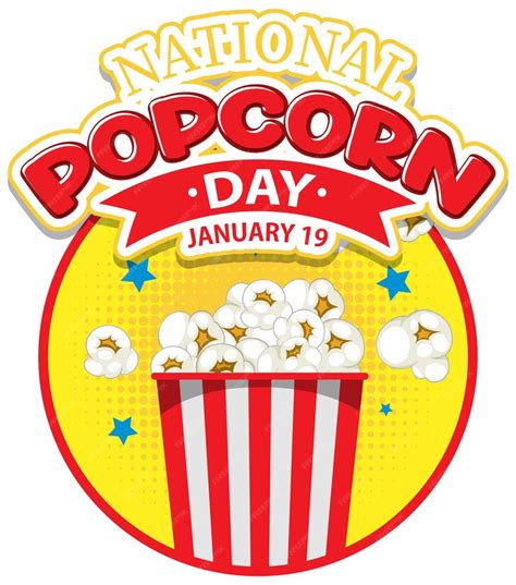 Free Vector National Popcorn Day Banner Design