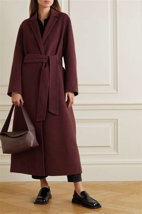 Vince Belted Wool Felt Coat Net A Porter