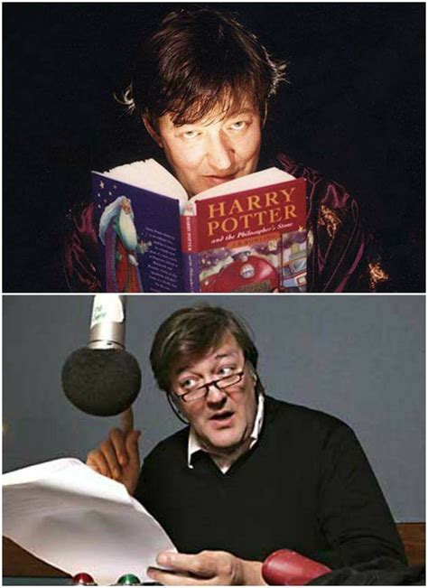 Stephen Fry. Recording the audio 'Harry Potter' books | Harry potter books, Harry potter, Harry