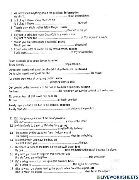 Rewrite Sentences Espherme Live Worksheets