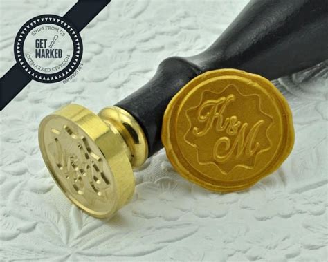 Iconic Customized Wedding Wax Seal Stamp Template By Get Marked