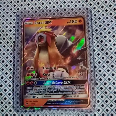 CARTE POKÉMON ENTEI GX 10 73 Soleil et Lune Légendes Brillantes SL03 5