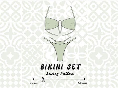 Bikini Set Bikini Top Bikini Bottom Sewing Pattern Seamless Reversible PDF Sizes XS XL