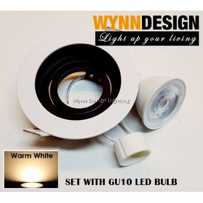 Wynn Design Eyeball Casing Set With GU10 Led Bulb Single Holder Black