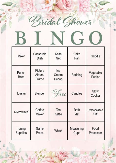 Bridal Shower Game | Floral Bridal Shower Bingo – Celebrate Life Crafts