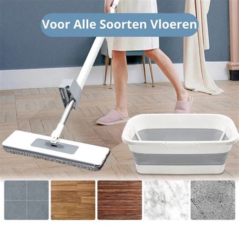 Ethelion Dweilset Dweilsysteem Met Wringer Mop Set Dweilstok