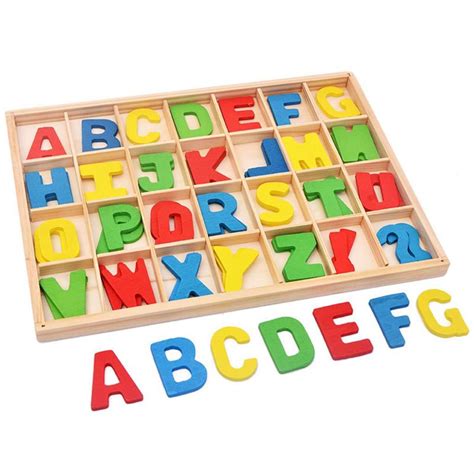 Brinquedo De Letras Aprenda O Alfabeto Educativo Infantil Em Madeira