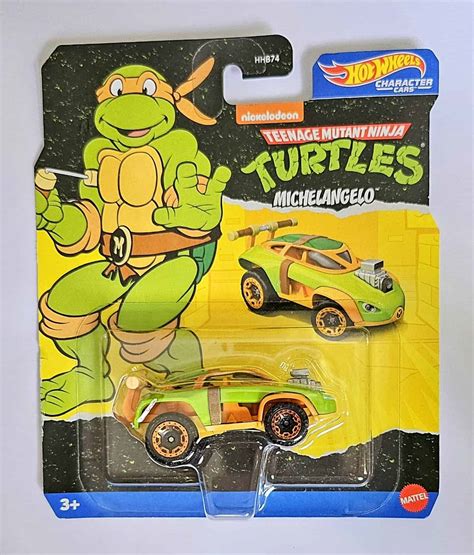 Embalagem Danificada Hot Wheels Character Cars Michelangelo Tartarugas Ninjas Universo Hot