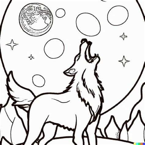 25 Desenhos De Lobo Uivando Para Lua Para Imprimir E Colorir