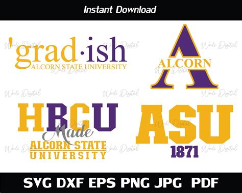 Grad Ish Alcorn State University Svg Alcorn State Hbcu Made