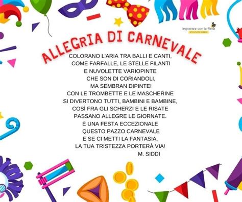 Filastrocca Di Carnevale Nel Carnevale Filastrocche Nuvoletta