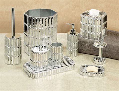 Nu Steel Baske Glitz Chrome Resin Bath Accessory Set A Must