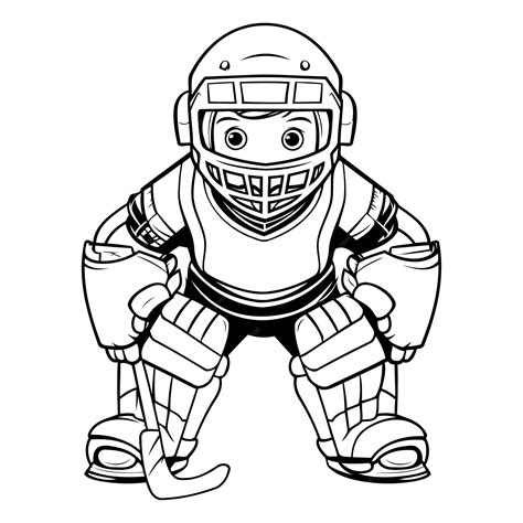 Premium Vector Ice Hockey Player Mascot Vector Illustration Ready For