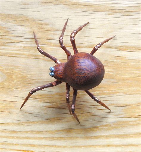 Sculpture Wooden Spider Sculpture Spider Spider Carving Etsy