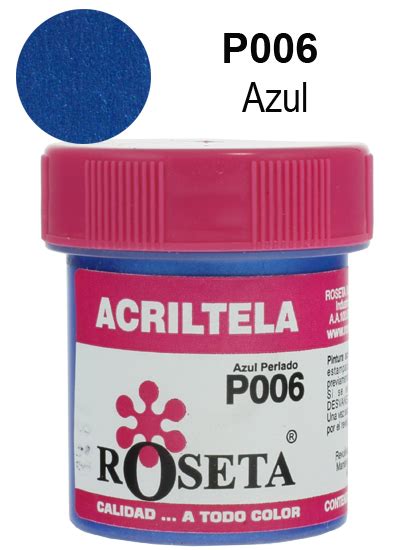 Acriltela Perlado Azul P Cc Roseta