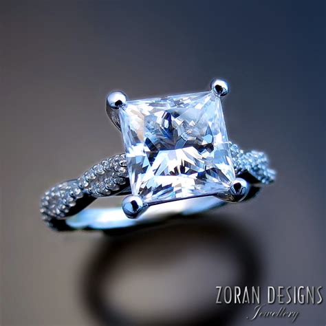 Infinity Design Moissanite Engagement Ring Zoran Designs Jewellery