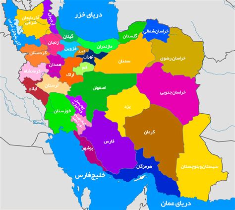 عکس نقشه ایران همراه با استان ها عکس نودی