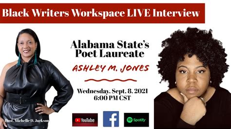 Live Interview Ashley M Jones Alabama States Poet Laureate Youtube