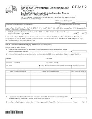 Fillable Online Form Ct Claim For Brownfield Redevelopment