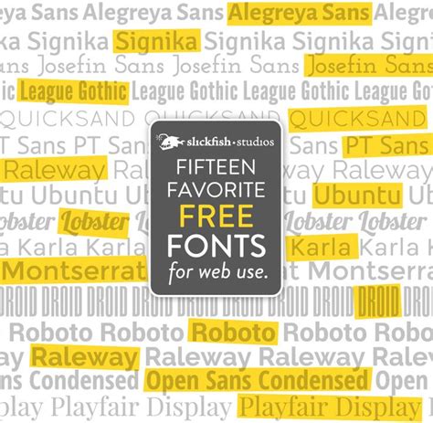 15 Free Web Fonts for your Website Design - SlickFish Studios | Free ...