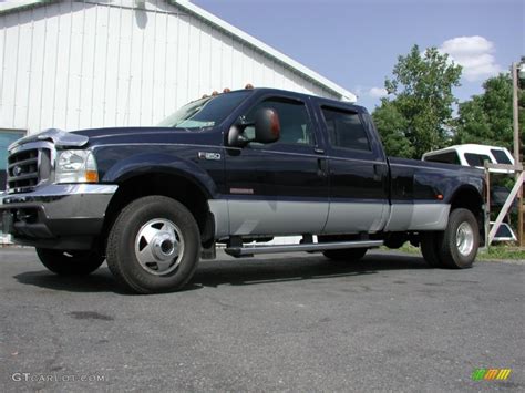 2004 True Blue Metallic Ford F350 Super Duty Xlt Crew Cab 4x4 Dually 69728275