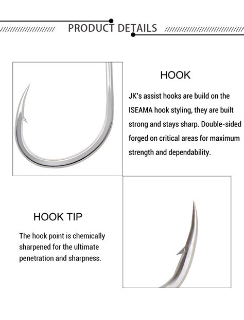 Bkk Exih Series Fish Hook High Carbon Steel Crooked Mouth Naked Hook