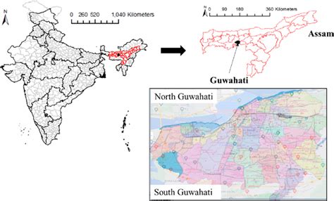 Case Study Location Guwahati City Guwahati Municipal Corporation Map